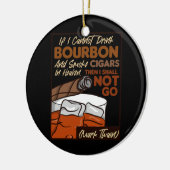 Bourbon en Cigars Bourbon Lover Keramisch Ornament (Links)