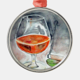 Bourbon en rook metalen ornament