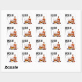 Bourbon en Sigaren Bachelorfeest Vierkante Sticker (Vel)