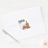 Bourbon en Sigaren Bachelorfeest Vierkante Sticker (Envelop)