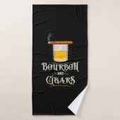 Bourbon en sigaren badhanddoek (Badhanddoek)