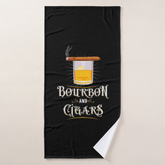 Bourbon en sigaren badhanddoek