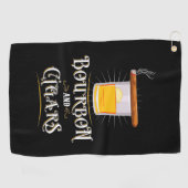 Bourbon en sigaren golfhanddoek (Horizontaal)
