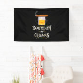 Bourbon en sigaren spandoek (Insitu)
