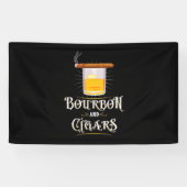 Bourbon en sigaren spandoek (Horizontaal)