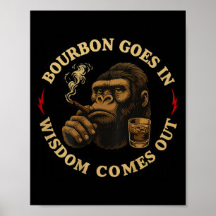 Bourbon erin, wijsheid eruit Monkey Whiskey (o Poster