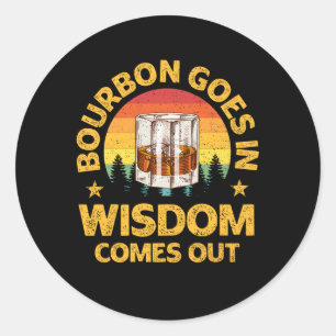 Bourbon gaat citeren Bourbon whiskey Ronde Sticker