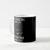 Bourbon gaat in het Wisdom uit whisky Koffiemok (Voorkant links)