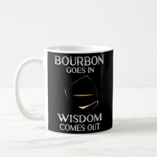 Bourbon gaat in het Wisdom uit whisky Koffiemok (Links)