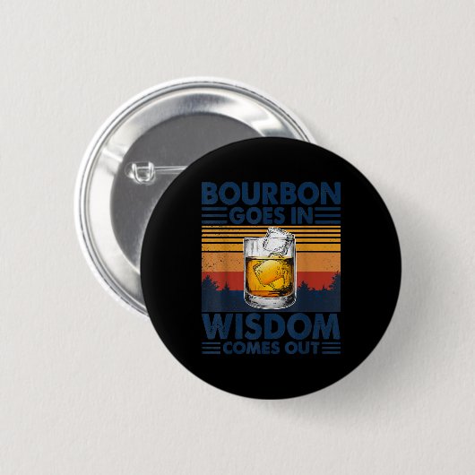 Bourbon-gans in Wisdom komt uit Ronde Button 5,7 Cm (Voorkant /achterkant)