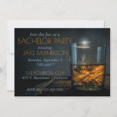 Bourbon Gentleman Plaid Bachelor Uitnodiging (Voorkant)