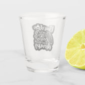 bourbon goedkopere therapie woordkunst grappig shot glas (Achterkant)