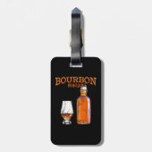 Bourbon Helps Funny Alcohol Drink Bagagelabel (Achterkant verticaal)