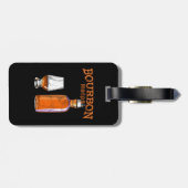 Bourbon Helps Funny Alcohol Drink Bagagelabel (Achterkant horizontaal)