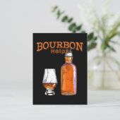 Bourbon Helps Funny Alcohol Drink Briefkaart (Staand voorkant)