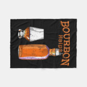 Bourbon Helps Funny Alcohol Drink Fleece Deken (Voorkant (Horizontaal))