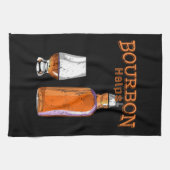 Bourbon Helps Funny Alcohol Drink Theedoek (Horizontaal)