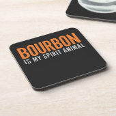 Bourbon is mijn geestdier   bier onderzetter (Linkerzijde)