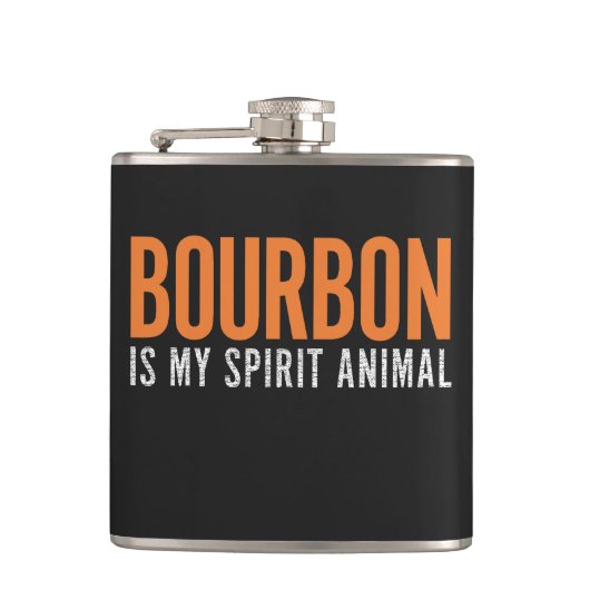 Bourbon is mijn Spirit Animal  Amerikaans Heupfles (Voorkant)