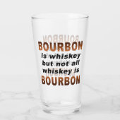 Bourbon is whiskey drank Highball pint Glas (Achterkant)