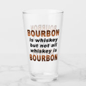 Bourbon is whiskey drank Highball pint Glas (Voorkant)