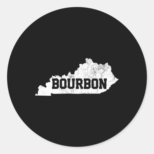 Bourbon Kentucky Whiskey Drink S Ronde Sticker (Voorkant)