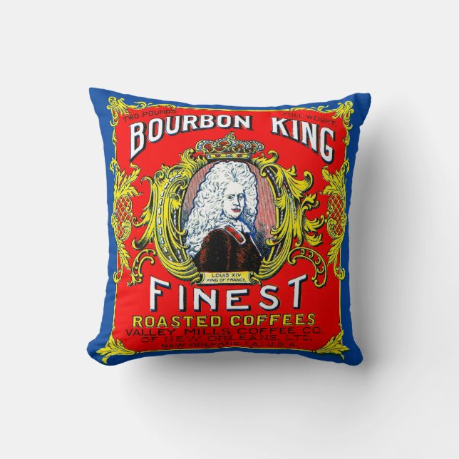 Bourbon King Finest Roasted Coffies Kussen (Voorkant)