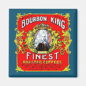 Bourbon King Finest Roasted Coffies Magneet (Voorkant)
