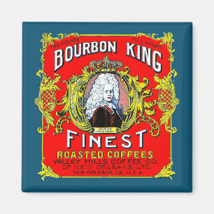 Bourbon King Finest Roasted Coffies Magneet