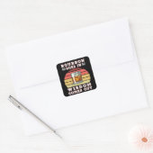 Bourbon komt uit wijsheid vierkante sticker (Envelop)