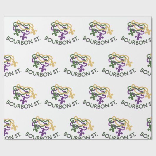 Bourbon kralen cadeaupapier (Vlak)