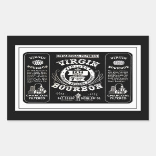  Bourbon-label Rechthoekige Sticker