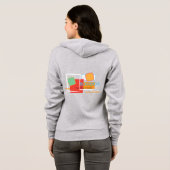 Bourbon Legend, mideeuwse cocktail design, dames Hoodie (Achterkant volledig)