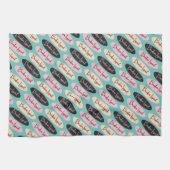 Bourbon Legend Ovals pnk/black/aqua Kitchen Towel Theedoek (Horizontaal)