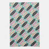 Bourbon Legend Ovals pnk/black/aqua Kitchen Towel Theedoek (Verticaal)
