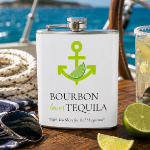 Bourbon Loves Tequila Anker Lime Margarita Sail Heupfles