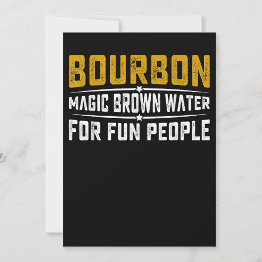 Bourbon Magic Brown Water Fun People - Whiskey Bedankkaart (Voorkant)