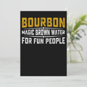 Bourbon Magic Brown Water Fun People - Whiskey Bedankkaart (Staand voorkant)