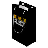 Bourbon Magic Brown Water Fun People - Whiskey Klein Cadeauzakje (Voorkant Gekanteld)