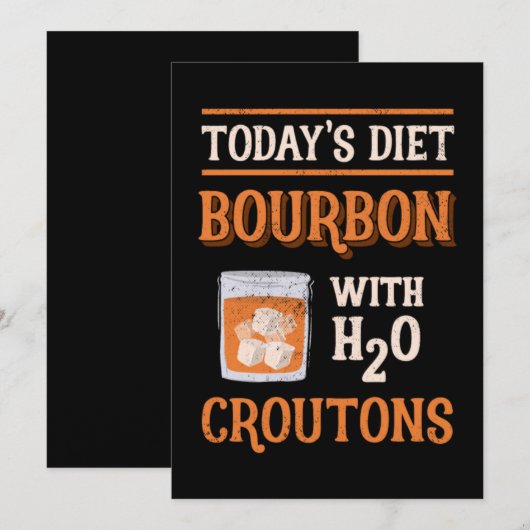 Bourbon met watergroepen vandaag bedankkaart (Voorkant / Achterkant)