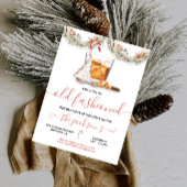 Bourbon Old Fashioned kerstfeestelijkheidspartij Kaart