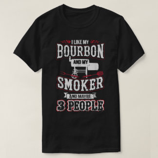 Bourbon Roker BBQ Humor Ontwerp T-shirt