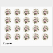 Bourbon Rozen envelopzegel Ronde Sticker (Vel)