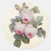 Bourbon Rozen envelopzegel Ronde Sticker (Voorkant)