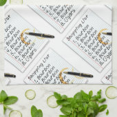 BOURBON SHOPPING LIST COCKTAIL HUMOR THEEDOEK (Gevouwen)