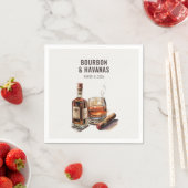 Bourbon sigaar vrijgezellenfeest servetten (Insitu)