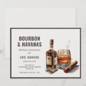 Bourbon & sigaren Mannen Kaart (Voorkant / Achterkant)