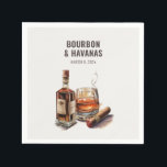 Bourbon & Sigaren Verjaardagsfeest voor Mannen Servet<br><div class="desc">Geniet van de fijne dingen met onze moderne Bourbon en Sigaren uitnodiging, met een luxueus sigaar- en bourbon-whiskeythema. Of het nu een mijlpaal verjaardag is of een onvergetelijk vrijgezellenfeest, verzamel je vrienden voor een onvergetelijke avond vol lachen, drankjes en kameraadschap.</div>