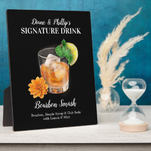 Bourbon Smash Cocktailbar Signature Drink Bord Fotoplaat
