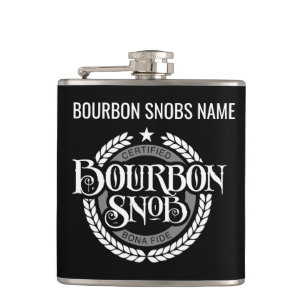Bourbon Snob - funny whiskey drinker Heupfles